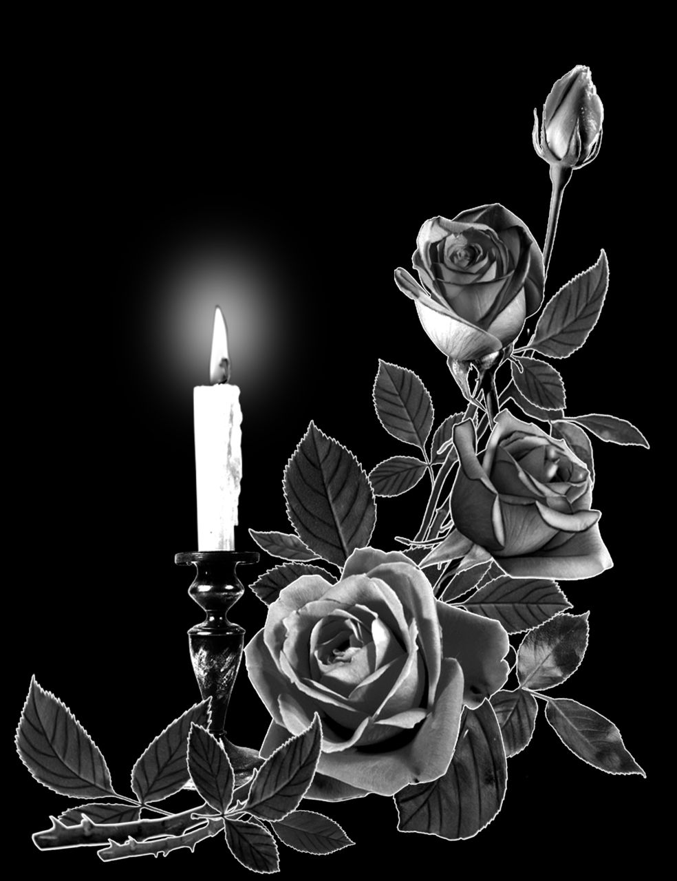 свечи-свеча-с-розами